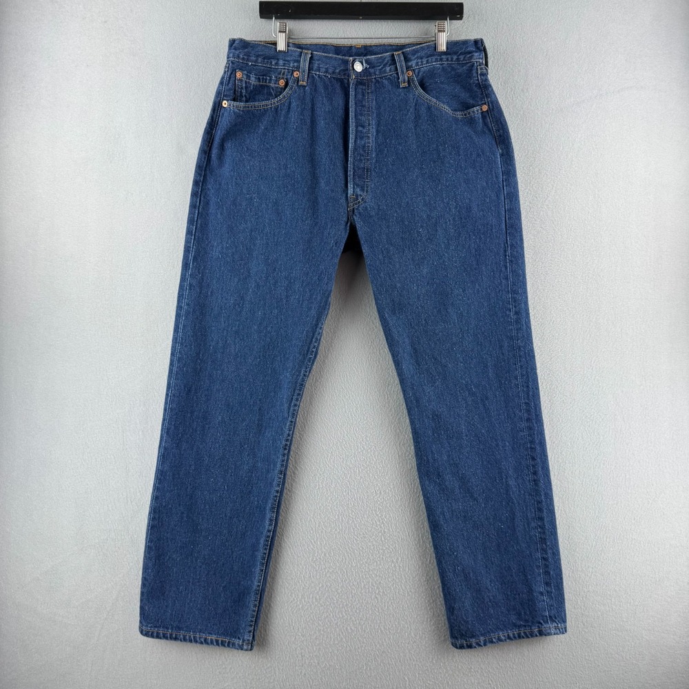Vintage Levis Jeans Mens 38x30 (Fits 36x30) Dark 501 Straight Made in USA